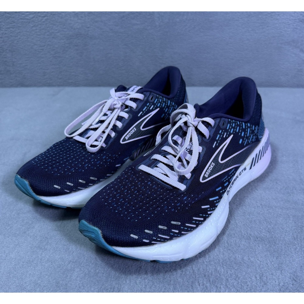 Brooks Glycerin GTS 20 Running Shoes Womens 8.5 B Navy Blue 1203701B499